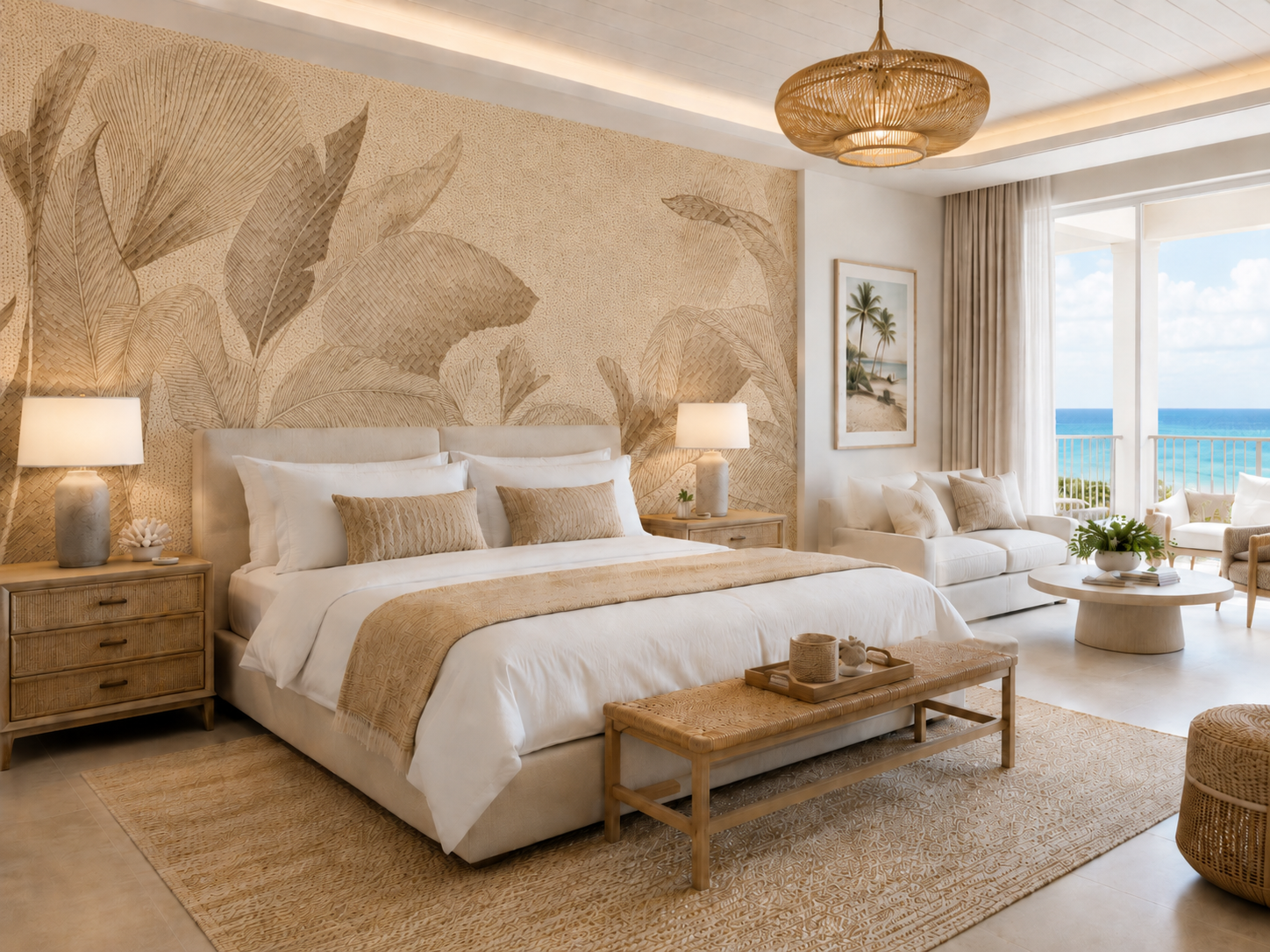 Woven textured feature wall 